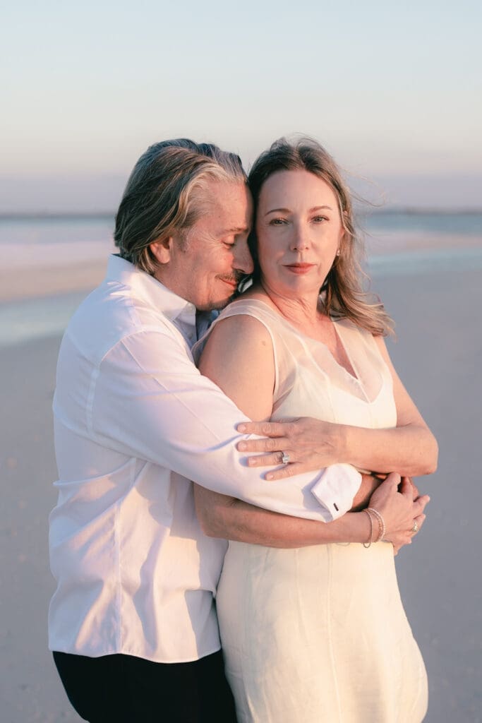 Honeymoon Island beach engagement session Tampa photoshoot location sunset