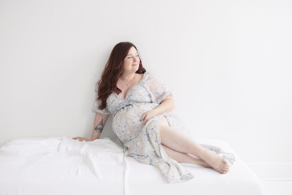 Professional maternity photos in Tampa studio.