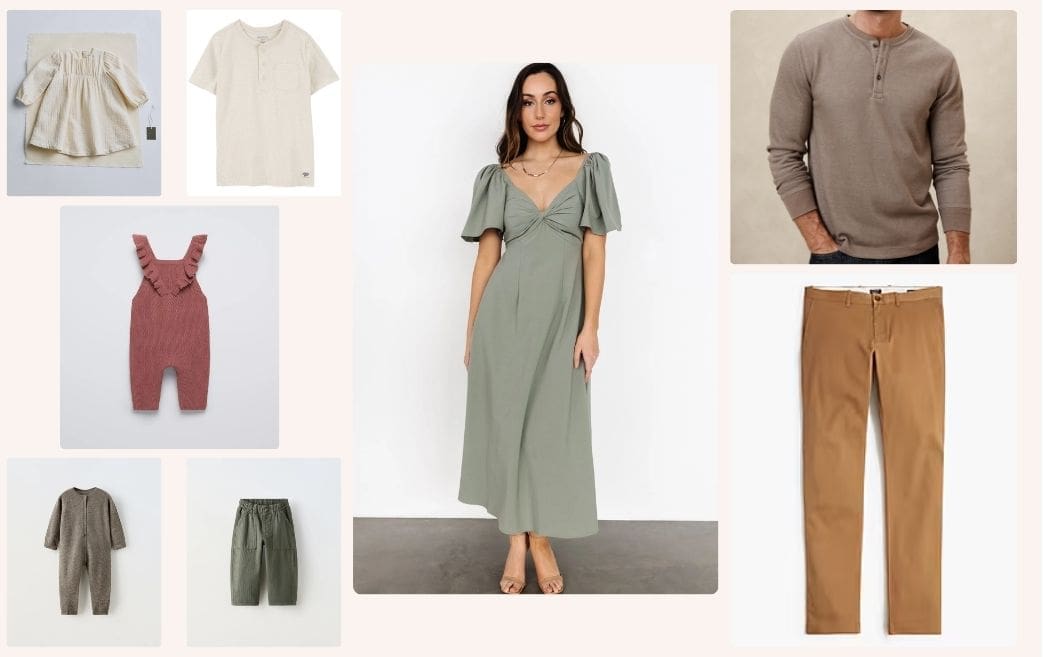 Style mood board for family photo session in Tampa