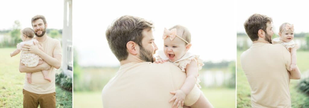 Daddy and daughter portraits at Lake Park in Lutz, Florida.