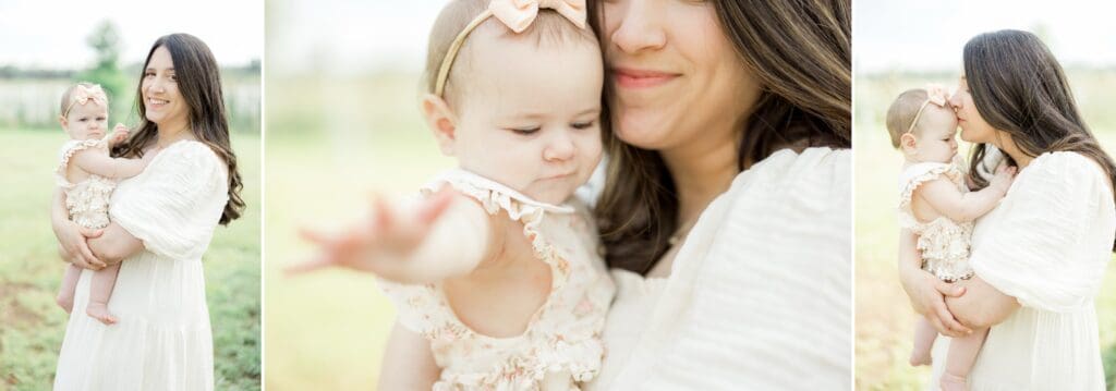 Mommy and baby portraits at Lake Park in Lutz, Florida.