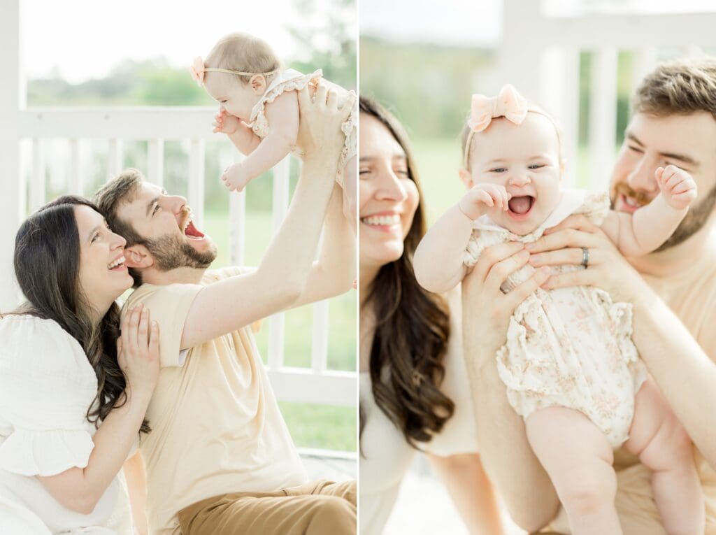 Lifestyle, candid family portraits in Tampa, Florida.